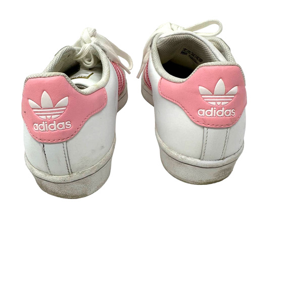Adidas size 5 EVM‎ 004001 white pink clamshell toe lace up sneakers superstar - Picture 5 of 10